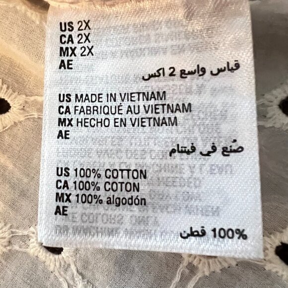 Alfani Botanic Affair Eyelet Blouse, 2X - Picture 9 of 10